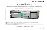 INSTRUCTION MANUAL FOR AIR CIRCUIT BREAKERS · Thank you for purchasing the TERASAKI AR-series Air Circuit Breaker (TemPower2). This chapter contains important safety information.