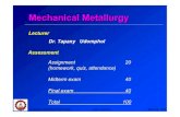 Introduction to mechaical metallurgy course...Suranaree University of Technology May-Aug 2007 Mechanical Metallurgy Subject of interests Part I Mechanical fundamentals • Introduction
