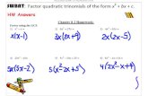 February 29 2012 02.GWB - 1/15 - Wed Feb 29 2012 11:31:54...Factor: x2 + x - 20 Sub+rac+ Answer: (1±5 ) ) Factor quadratic trinomials of the form x2 + bx + c. Practice 2: Factor.