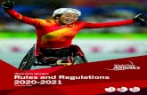 World Para Athletics Rules and Regulations 2020-2021 · 2020. 2. 1. · IOSD: International Organisation of Sport for the Disabled, an independent organisation recognised by the IPC