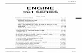 ENGINE Workshop Manual 4G1 (E-W)4G1 ENGINE (E– W) – General Information 11A-0-7 Mitsubishi Motors Corporation Nov. 1995 PWEE9520 Descriptions 4G15– CARBURETTOR 4G15– MPI 12-VALVE