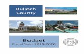 Bulloch County FY20 - Final Budget Documentbullochcounty.net/wp-content/uploads/2019/08/Bulloch-County-FY20-Budget.pdfJappy Stringer County Manager Tom Couch Prepared By Andy Welch,