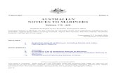 AUSTRALIAN NOTICES TO MARINERS · 2021. 3. 5. · I 5 March 2021 3. NUMERICAL INDEX OF NOTICES TO MARINERS Edition No 5. Notices Aus Chart, INT Chart, ENC Cell, AHP, BA Pubs 178 Aus