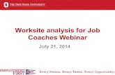 Worksite analysis for Job Coaches Webinar · 2014. 7. 21. · 3 Month&& UpcomingTrainings June 30, 2014 & Task analysis for job coaches! July 21, 2014 & Worksite Analysis for job