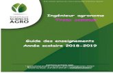 Bordeaux Sciences Agro - Ingénieur agronome Tronc commun... Ingénieur agronome Tronc commun GGuuiiddee ddeess eennsseeiiggnneemmeennttss AAnnnnééee ssccoollaaiirree 22001188--22001199