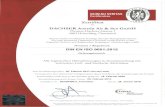 DACHSER · 2021. 3. 17. · Adresse der Zertifl.ziergmgss/e//e: Veritas Certification Germany G,whll, Veri/askai 1 , 21079 Hamburg Über die Gültigkeit dieses Zertifikates wird Bureau