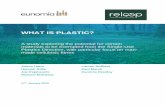 WHAT IS PLASTIC? - Eunomia · 2020. 1. 21. · definition for plastic in order to determine which materials should be in scope. Presently, natural polymers that have not been chemically