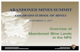 ABANDONED MINES SUMMIT · 2019. 8. 31. · Appalachian National Scenic Trail. CERCLA Remedy: Re-establish Eastern hardwood forest on AT. Morning Star Mine Mojave National Preserve,