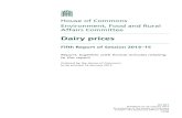 Environment, Food and Rural Affairs Committee · 2015. 2. 4. · House of Commons . Environment, Food and Rural Affairs Committee . Dairy prices Fifth Report of Session 2014–15