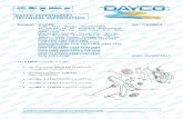 DAYCO AFTERMARKET TECHNICAL INFORMATIONFit the new timing belt in the following order: crankshaft tensioner, camshaft pulley, water pump, injection pump and pulley (idler A). Loosen