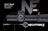 Owner’s Manual NX8 1-8x24 F1 - Nightforce Optics · 2019. 10. 31. · focus, or if the user experiences eye strain with extended shooting sessions, it is an indicator that the diopter