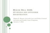 Juvenile sex offender registration...Jan 07, 2016  · E FFECTIVE A UGUST 12, 2015 Oregon Laws 2015, chapter 820 Codified in new ORS Chapter 163A ORS 163A.025 (Reporting by sex offender