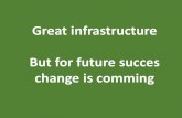 Great infrastructure But for future succes change is comming · 2019. 8. 12. · Great infrastructure But for future succes change is comming. From a network of 26 long distance cycle