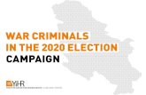 WAR CRIMINALS IN THE 2020 ELECTION CAMPAIGN · Due to the coronavirus pandemic Šešelj and SRS did not mark the anniversary of the speech in Hrtkovci on May 617, but, as part of