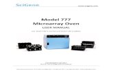 Model 777 Microarray OvenModel 777 Microarray Oven — USER MANUAL Version 2.3, April 2015 8 (408) 733‐7337, techserv@scigene.com B. Using the Temperature Controller The Model 777