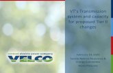 VT’s Transmission system and capacity for proposed Tier II … · 2020. 2. 14. · VT’s Transmission system and capacity for proposed Tier II changes. 2 2 VELCO’s vision is