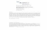 Working Paper No. 2011/75 - UNU-WIDERWorking Paper No. 2011/75 Manufacturing and Economic Development Adam Szirmai* November 2011 Abstract This paper examines the theoretical and empirical