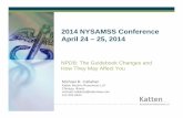 2014 NYSAMSS CONFERENCE PRESENTATION.PPT [Read-Only] · 2019. 7. 8. · 2014 NYSAMSS Conference April 24 – 25, 2014 NPDB: The Guidebook Changes and How They May Affect You Michael