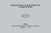 30th Annual Report & Accounts 2011 - 12...ZENITH EXPORTS LIMITED – ANNUAL REPORT 2011-125 DIRECTORS’ REPORT Your Directors have pleasure to present the 30th Annual Report together