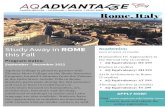 Rome, Italy Rome - ASHLEY...Study Away in ROME this Fall Program Dates: September - December 2022 Aquinas College is proud to partner with Thomas More College on the Rome Semester