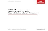 ARSM (Associate of the Royal Schools of Music) - ABRSM: … · A pass at ABRSM Grade 8 is required in either Music Performance or Practical Music before learners can enter for an