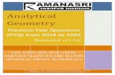 Analytical Geometry - RAMANASRI UPSC MATHS OPTIONAL … · 2020. 11. 29. · Analytical Geometry PYQ 2018 to 1992 Reputed Institute for IAS, UPSC, IFS, IFoS, CIVIL SERVICE EXAMS Page