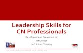 Leadership Skills for CN Professionals - School Nutrition...Cause of Headaches for Most CN Professionals. Operations People Nutrition-Related. “Leadershipis influence. Nothing more,