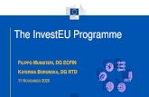 The InvestEU Programme...the investeu programme filippo munisteri, dg ecfin katerina borunska, dg rtd 11 november 2020