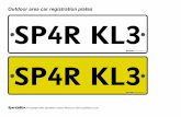 () SP4R KL3 · Outdoor area car registration plates © Copyright 2008, SparkleBox Teacher Resources () Title: Car registration plates Author: Samuel Created Date ...