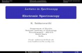 Lectures in Spectroscopy Electronic SpectroscopyIntroduction Vibronic transitions Rotational structure Mysincereacknowledgmentsto FundamentalsofMolecularSpectroscopy,4thEd., C.N.Banwell,McGraw-Hill,NewYork(2004).