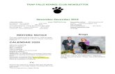 TRAP FALLS KENNEL CLUB NEWSLETTER · Trap Falls Kennel Club Newsletter; November-December 2019. Page 6 Bella, a veteran, was AKC lure coursing Best of Breed at the CLASS field trial