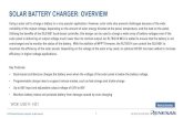 SOLAR BATTERY CHARGER: OVERVIEW - Future Electronics · 2019. 8. 23. · SOLAR BATTERY CHARGER: OVERVIEW 3 Using a solar cell to charge a battery is a very popular application. However,