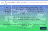 Changes in the biological degradability and toxicity of ......2017/04/27  · Sulfanilamide (SAA) Sulfaguanidine (SGD) Sulfathiazole (STZ) –0.1 mmol dm-3 initial concentration 8