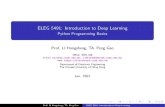 ELEG 5491: Introduction to Deep Learning - Python Programming …dl.ee.cuhk.edu.hk/tutorials/python_part_2.pdf · 2021. 1. 26. · Python Programming Basics Prof. LI Hongsheng, TA.