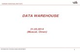 DATA WAREHOUSE - oicstatcom.orgSome Definitions of Data Warehousing Data warehouse – A subject oriented, collection of data used to support decision making in organizations (Anderson