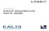 ICAO 295 LAN TST EALTS Handbook 2019-2020 EALTS Handbook 2019-20... · 2020. 10. 21. · ICAO 295 LAN TST EALTS Handbook 2019-2020 . i EALTS Handbook 2019-20 Contents 1 Introduction