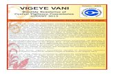 Volume – XXIX VIGEYE VANIcvc.gov.in/sites/default/files/nl17102013.pdf · 2018. 2. 19. · The XXIX Issue of VIGEYE VANI is in your hand. Last month, in Commission,we bade adieu