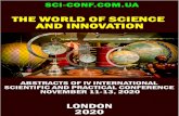 THE WORLD OF SCIENCE AND INNOVATION · 2020. 11. 13. · 3 UDC 001.1 The 4th International scientific and practical conference “The world of science and innovation” (November