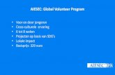 AIESEC: Global Volunteer Program - Universiteit GentAIESEC: Global Volunteer Program • Voor en door jongeren • Cross-culturele ervaring • 6 tot 8 weken • Projecten op basis