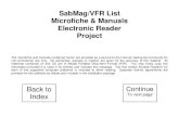 SabMag/VFR List Microfiche & Manuals Electronic Reader Project83_'84... · 2009. 6. 3. · SabMag/VFR List Microfiche & Manuals Electronic Reader Project The microfiche and manuals