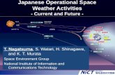 Japanese Operational Space Weather Activities · 2015. 1. 8. · NICT_MAG King Salmon Radar （SuperDARN） Magnetometer & HF radar observations King Salmon