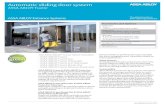 Automatic sliding door system - ASSA ABLOY Entrance ... ASSA ABLOY SL510, see Product leaflet 1009788
