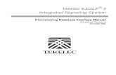 DRAFT — Tekelec EAGLE Integrated Signaling System · 2006. 12. 6. · The Provisioning Database Interface Manual defines the interface that is used to populate the Provisioning