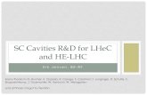 SC Cavities R&D for LHeC an HE-LHC - CERN · 2012. 9. 13. · HE-LHC: LHC at higher energy: (7 TeV → 16.5 TeV) •For constant RF voltage bucket area is increasing with beam energy