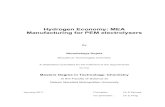 Hydrogen Economy: MEA Manufacturingfor PEM electrolysers · 2018. 1. 8. · energy as much as 65-82% for PEM electrolysis and 40-60% for steam electrolysis that is required in comparison