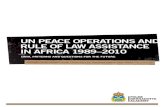 UN PEACE OPERATIONS AND RULE OF LAW ......UN PEACE OPERATIONS AND RULE OF LAW ASSISTANCE IN AFRICA 1989–2010 DATA, PATTERNS AND QUESTIONS FOR THE FUTURE RICHARD ZAJAC SANNERHOLM,