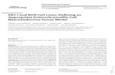 KRJ-I and BON Cell Lines: Defining an Appropriate ...€¦ · ferentiated adenocarcinoma of the sigmoid colon, GOT1 and CND2 cell lines were harvested from a liver metas-tasis associated