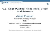 Presentation: U.S. Wage Puzzles: False Trails, Clues and ...2018/01/04  · 1st (Lowest) 2nd 3rd 4th 5th (Highest) 1998:Q1– 2001:Q1 2015:Q2– 2018:Q2 Real Average Hourly Earnings