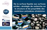 De la surface liquide aux surfaces solides : stratégie de recherche … · 2017. 10. 24. · solides : stratégie de recherche sur la structure et les propriétés des matériaux