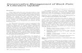 New Conservative Management of Back Pain: A Literature Update · 2012. 11. 7. · evidenced-based conservative treatment and management guidance of LBP and sciatica by: (1) Reviewing